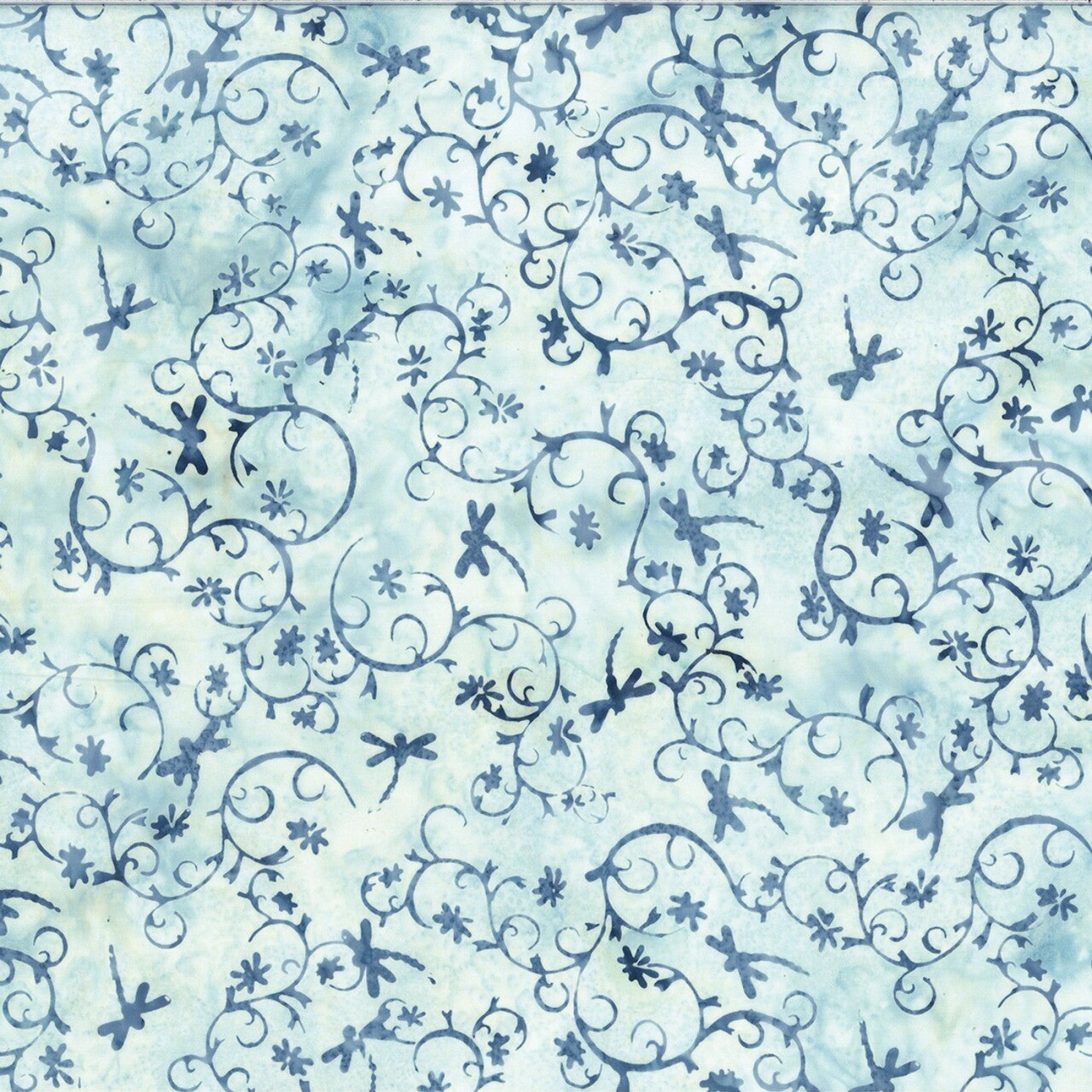 Fabric Hoffman Ice Daisy Chain Susan Claire Bali Batiks by the Quarter Yard SC3H-176